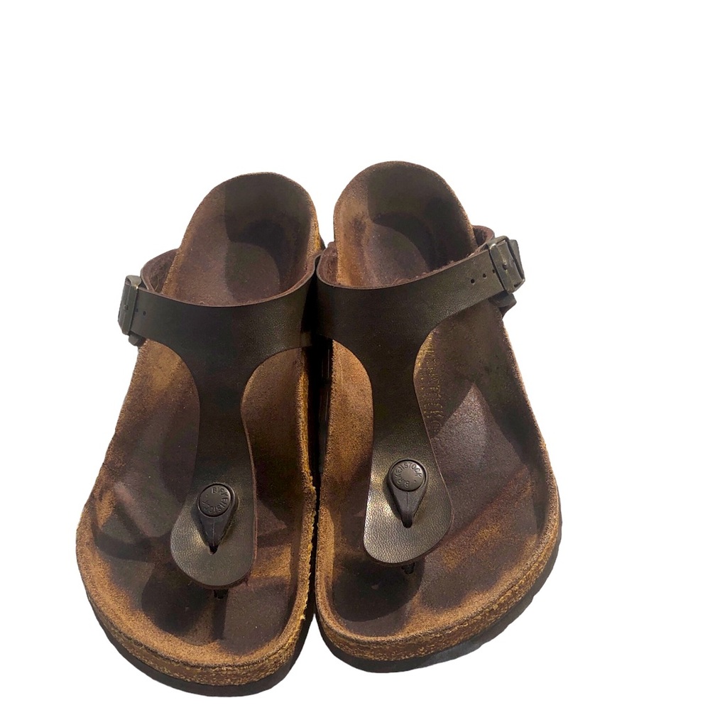 BIRKENSTOCK DARK TOBACCO BROWN BOHO LEATHER THONG SANDALS US Size 7 - 7 1/2